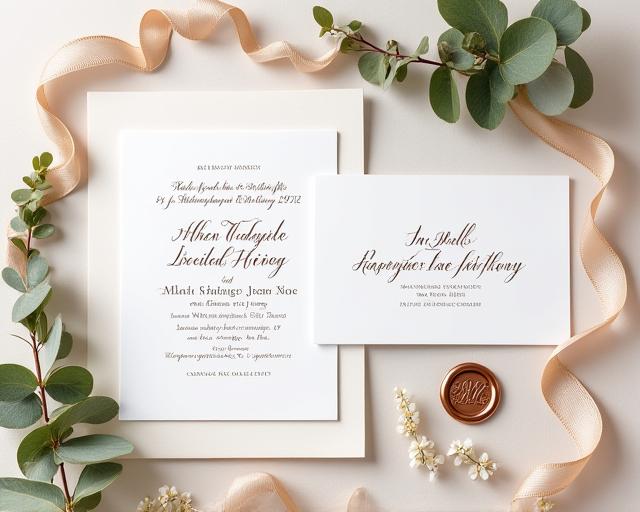 Invitaciones de boda caligrafía